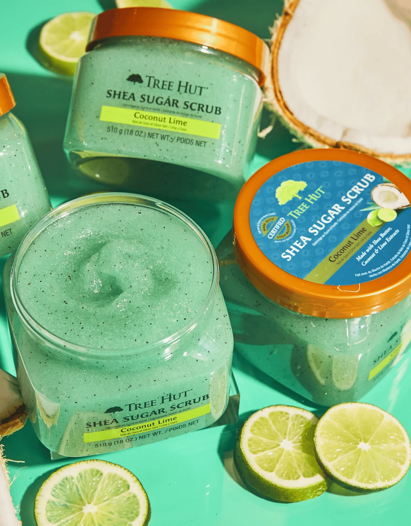 img_2758-2 🌴 Tree Hut Coconut Lime Shea Sugar Scrub – Gommage Corps – Image 1