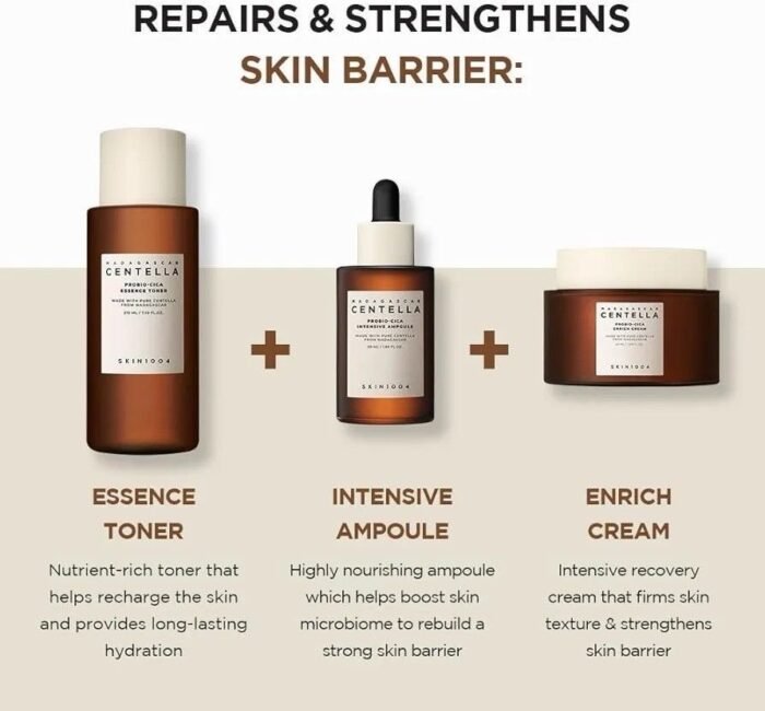 💧 Trio Hydratant & Réparateur SKIN1004 Madagascar Centella Probio-Cica – Image 2